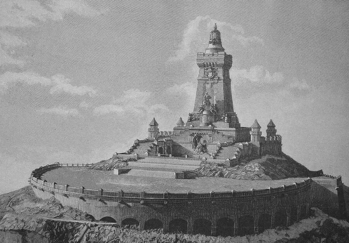 Framed Print : An Architectural Design for the Emperor's Monument at Kyffhaeuser