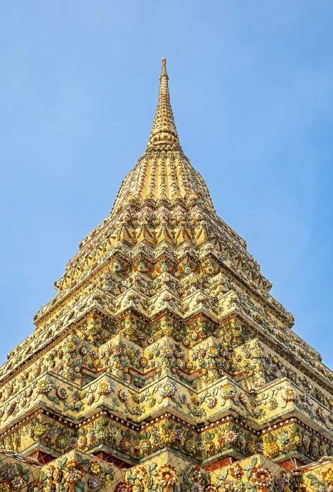 Framed Print : Architectural detail, chedi stupa