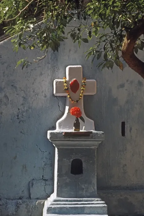 Framed Print : Over architectural heritage, CPA Piramal gallery in Mumbai, first religion fus ion-Panaji, Goa, India 1995