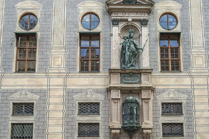 Framed Print : Architectural detail of the Residenz in central Munich
