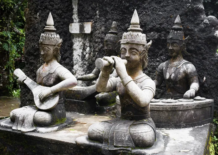 Framed Print : Architecture detail at Amphitheater of Angels in Buddha Magic Garden or Secret Buddha Garden
