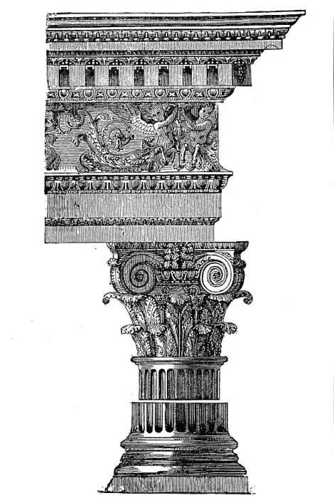 Framed Print : Architecture, Corinthian column