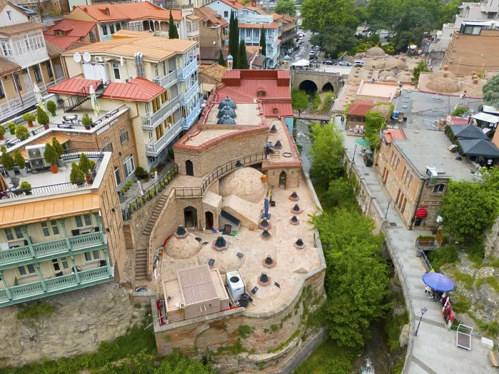 Framed Print : Architecture with old-fashioned and modern elements in a hill town