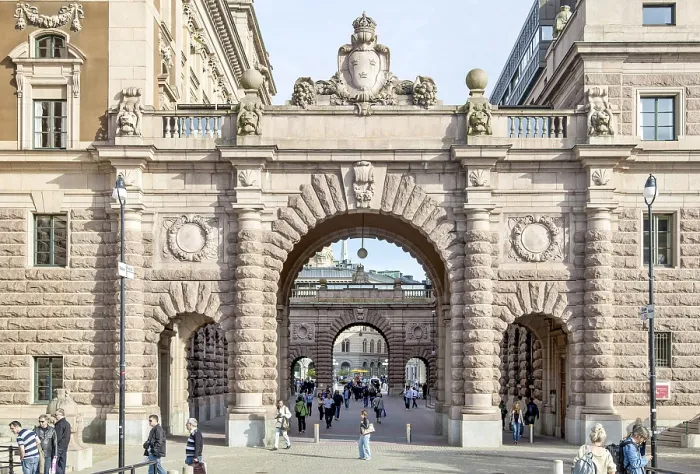 Framed Print : Archway, Swedish Parliament House