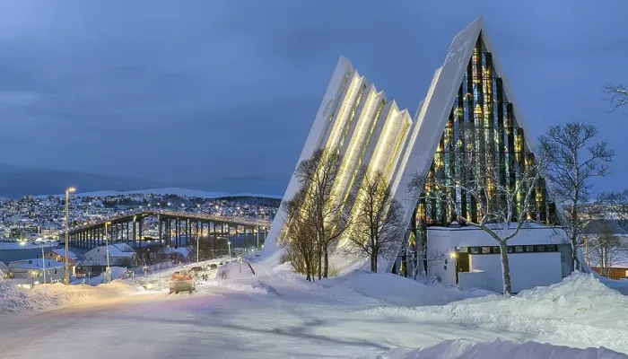 Framed Print : Arctic Sea Cathedral, Tromso, Norway, Europe