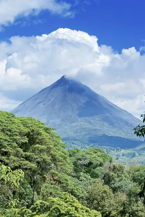 Framed Print : Arenal volcano behind tropical forest Framed Print : Arenal volcano behind tropical forest
