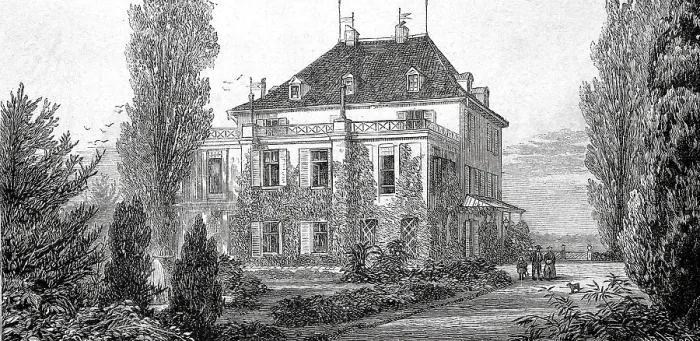 Framed Print : Arenenberg, castle on Untersee in the municipality of Salenstein in the canton of Thurgau in Switzerland