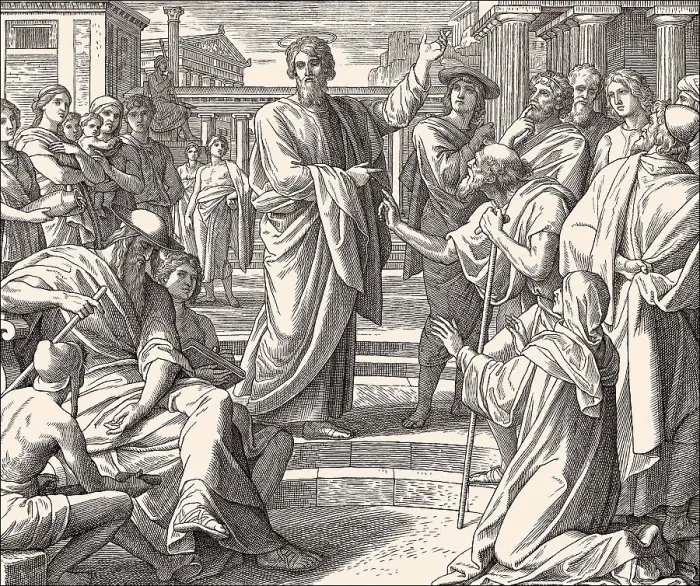 Framed Print : The Areopagus sermon, New Testament Framed Print : The Areopagus sermon, New Testament