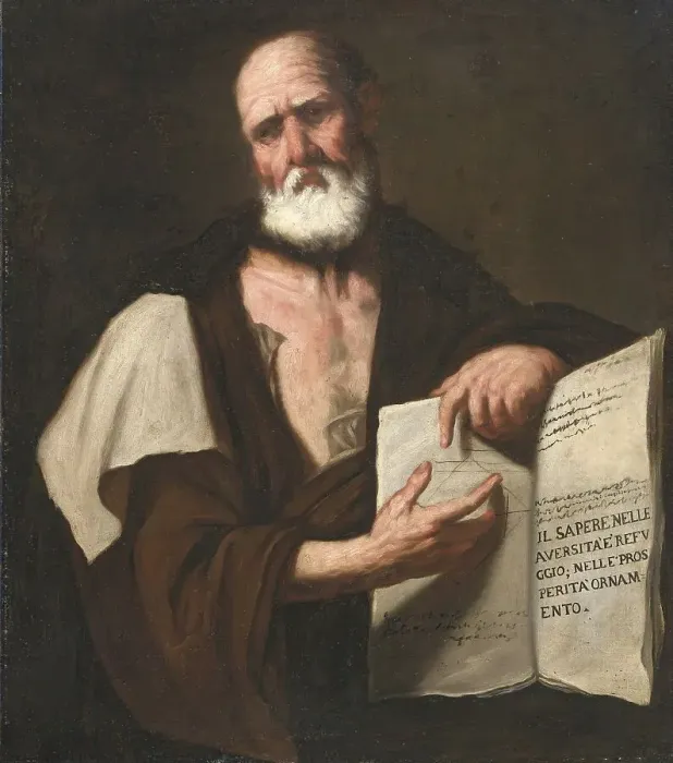 Framed Print : Aristotle, painting by Luca Giordano (Italian)