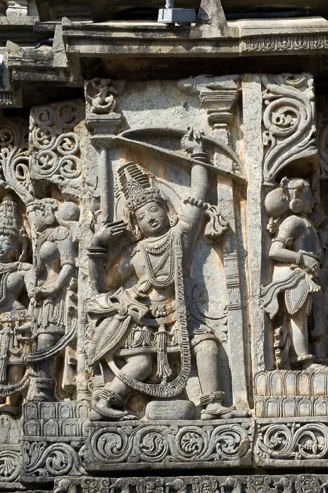 Framed Print : Arjun with bow and arrow carved on hoysaleswara temple Framed Print : Arjun with bow and arrow carved on hoysaleswara temple