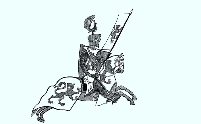 Framed Print : Armed knight at the time of the Hohenstaufen