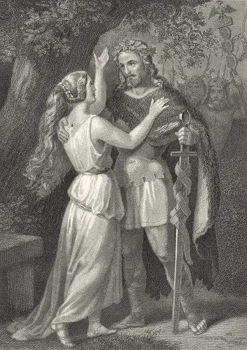 Framed Print : Arminius the Cheruscan with his wife