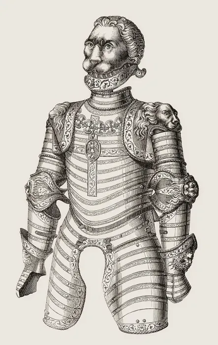 Framed Print : The armour with lions, probably belonged to Francis I