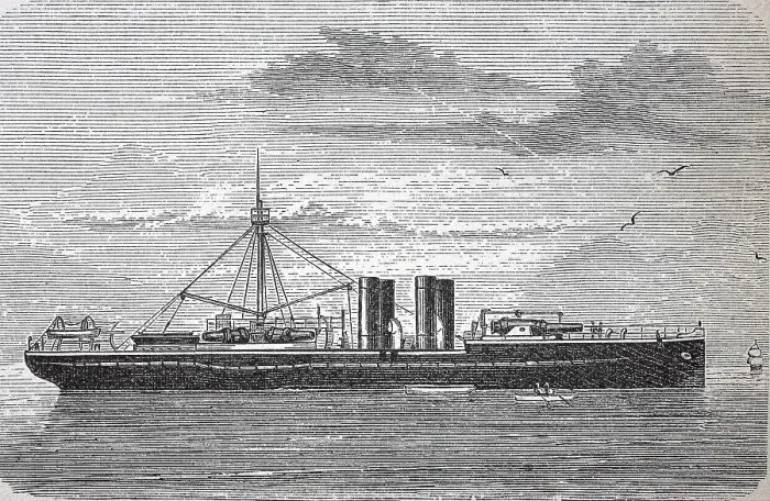 Framed Print : Armoured corvette SMS Sachsen was the type ship of the Sachsen class named after her