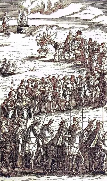 Framed Print : The Army of the Dead, facsimile of an engraving in Framed Print : The Army of the Dead, facsimile of an engraving in