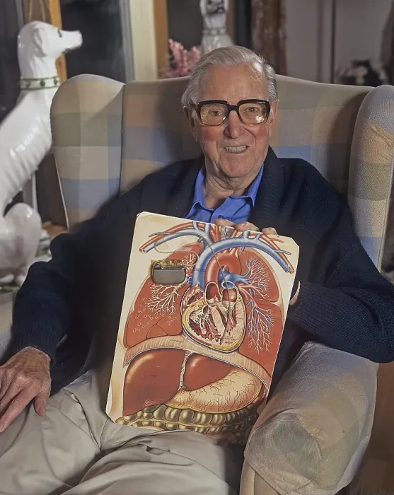 Framed Print : Arne Larsson, 1915-2001 known as the world's first person to receive an artificial cardiac pacemaker