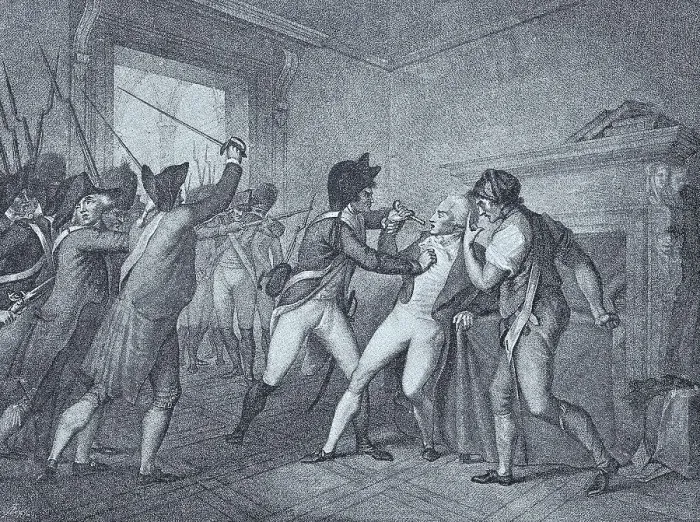 Framed Print : The Arrest of Maximilien de Robespierre Framed Print : The Arrest of Maximilien de Robespierre
