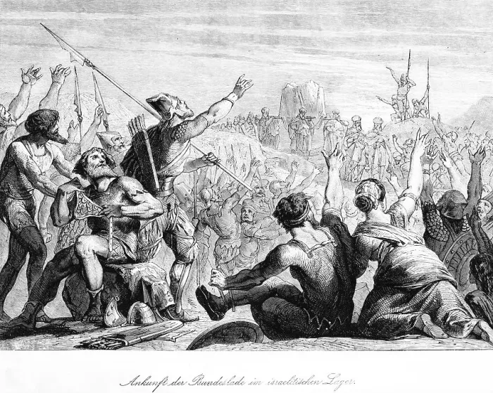 Framed Print : Arrival of the Ark of the Covenant at the Israelite Camp