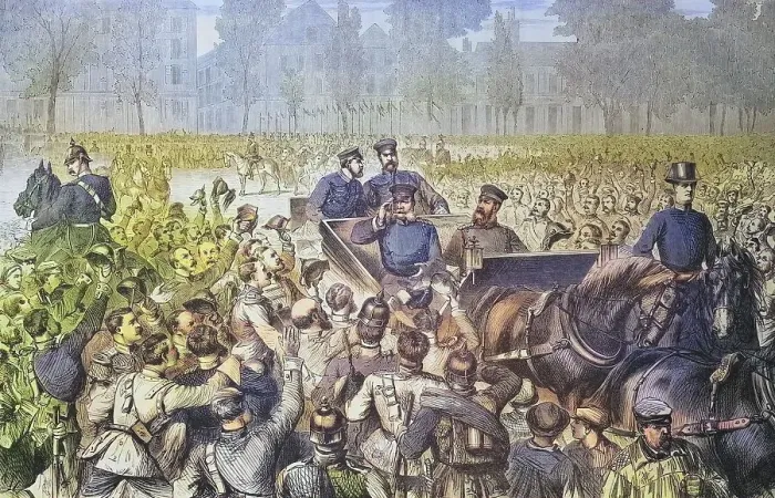 Framed Print : Arrival of King Wilhelm I of Prussia at Versailles Framed Print : Arrival of King Wilhelm I of Prussia at Versailles