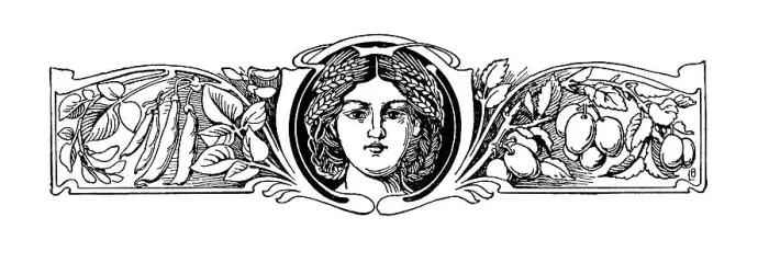 Framed Print : Art Noveau vignette, historical illustration from: Anna Fischer Dueckelmann