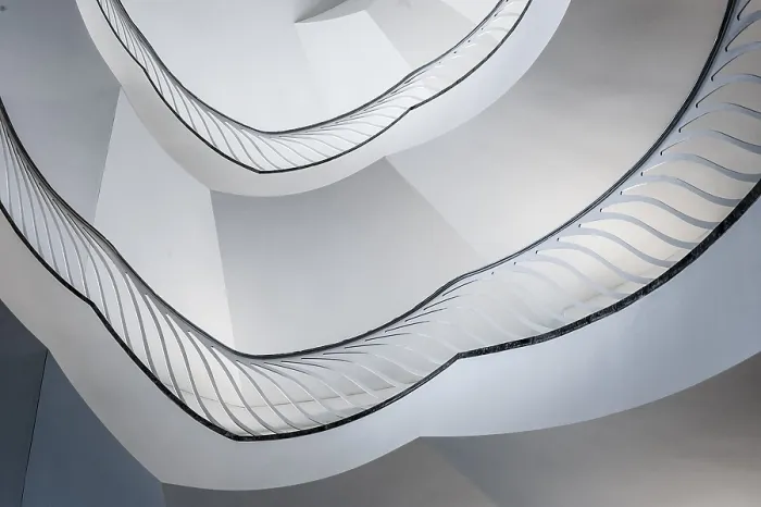 Framed Print : Artfully curved staircase Framed Print : Artfully curved staircase