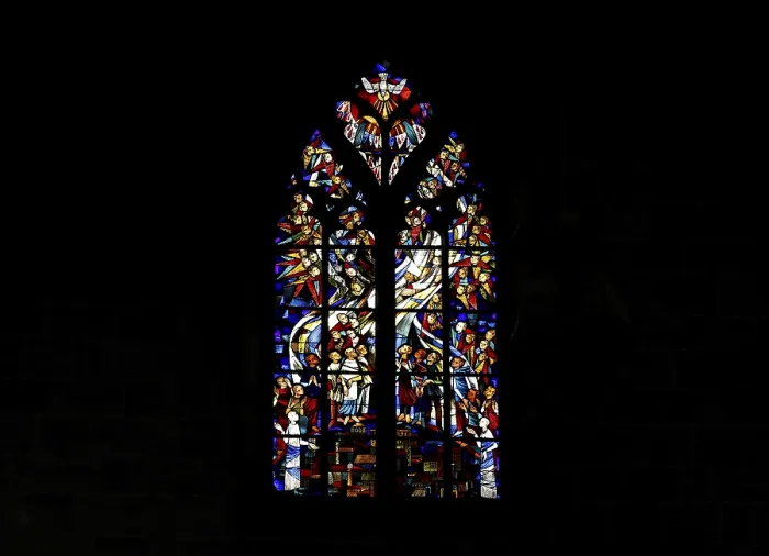 Framed Print : Ascension window by Wolf Dieter Kohler in Ulm Cathedral