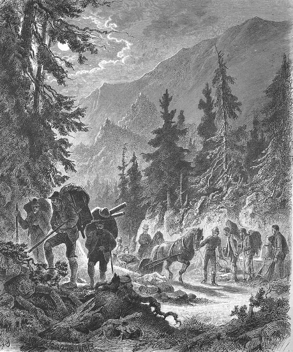 Framed Print : The Ascent of King Ludwig to the Schachen