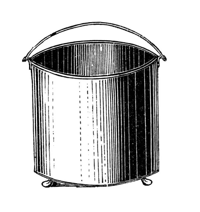 Framed Print : Ash bucket, historical illustration Framed Print : Ash bucket, historical illustration