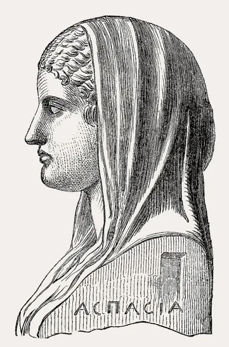 Framed Print : Aspasia, c. 470 - c. 420 BC, an influential immigrant to Classical-era Athens