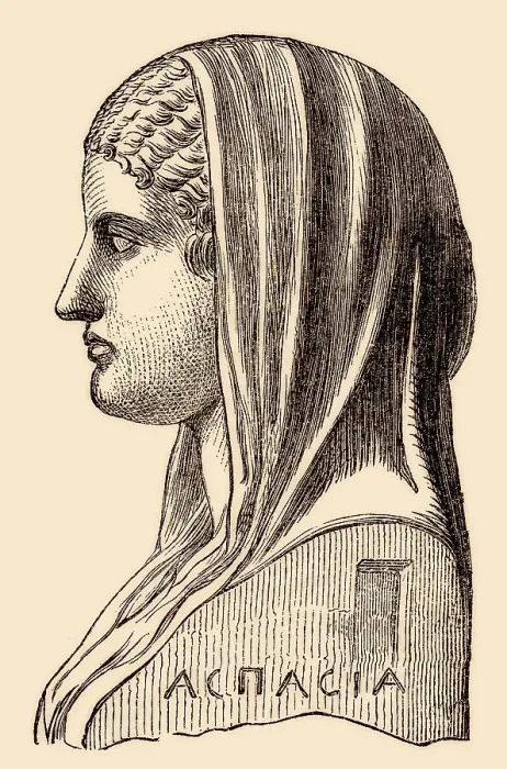 Framed Print : Aspasia, c. 470 - c. 420 BC, an influential immigrant to Classical-era Athens