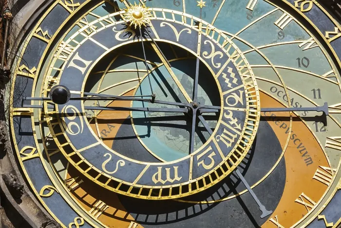 Framed Print : Astronomical clock on Town Hall