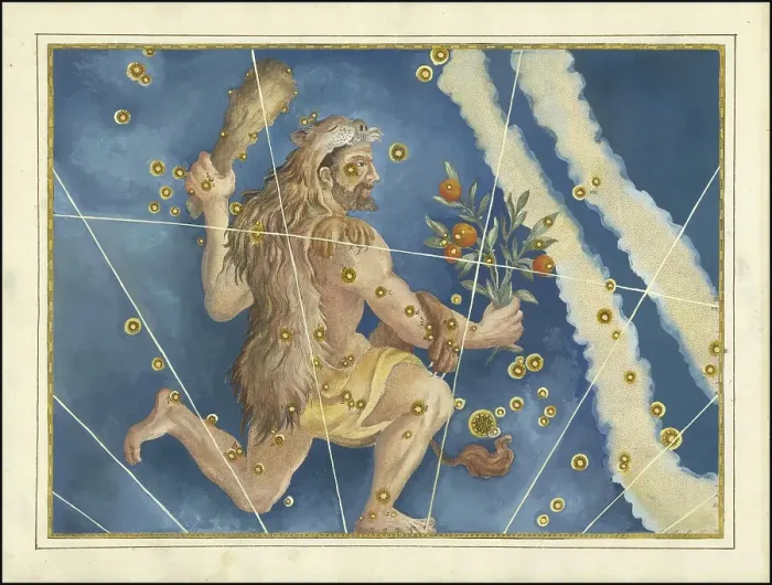Framed Print : Astronomy. The Celestial Atlas, the Uranometria, Ptolemaic constellations, by Johann Bayer (1572 - 7 March 1625), German astronomer, Hercules, Hercules, constellation of the northern sky, digitally enhanced reproduction of a historical model Framed Print : Astronomy. The Celestial Atlas, the Uranometria, Ptolemaic constellations, by Johann Bayer (1572 - 7 March 1625), German astronomer, Hercules, Hercules, constellation of the northern sky, digitally enhanced reproduction of a historical model
