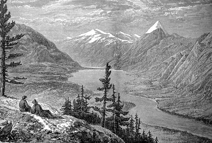 Framed Print : The Athabasca River in the province of Alberta in Canada in 1880 Framed Print : The Athabasca River in the province of Alberta in Canada in 1880