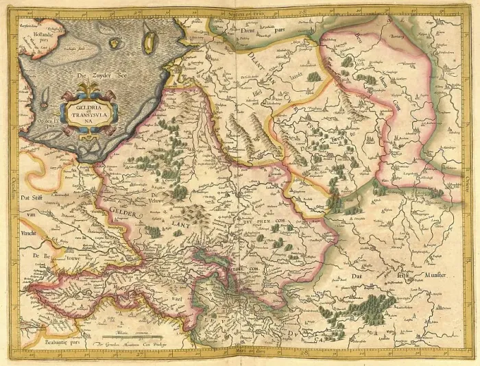 Framed Print : Atlas, map from 1623, Gelderland Framed Print : Atlas, map from 1623, Gelderland
