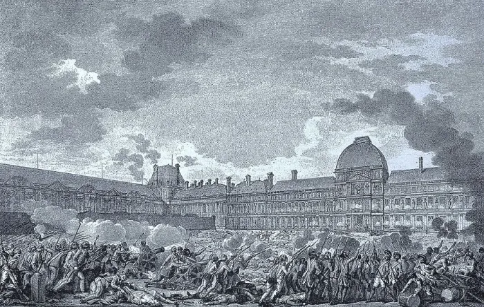 Framed Print : The attack on the Tuileries Palace