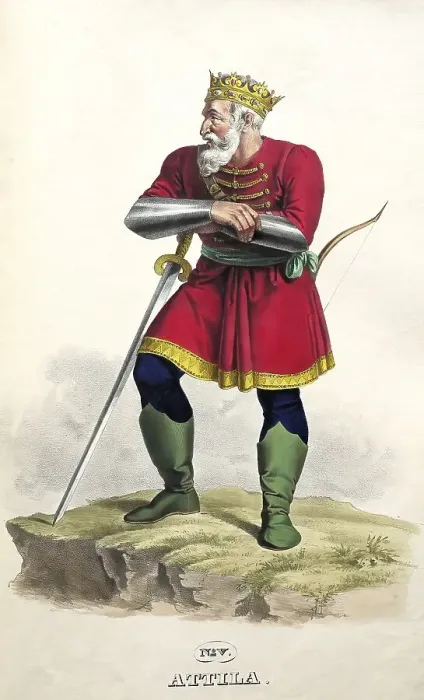 Framed Print : Attila (d. 453) was co-ruler with his brother Bleda from 434 Framed Print : Attila (d. 453) was co-ruler with his brother Bleda from 434