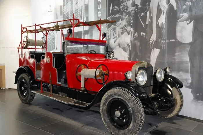Framed Print : Audi fire engine, mobile museum Framed Print : Audi fire engine, mobile museum