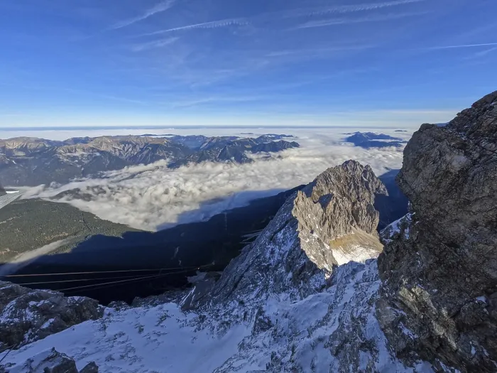 Framed Print : Auf der Zugspitze in Bayern, Deutschland im Oktober