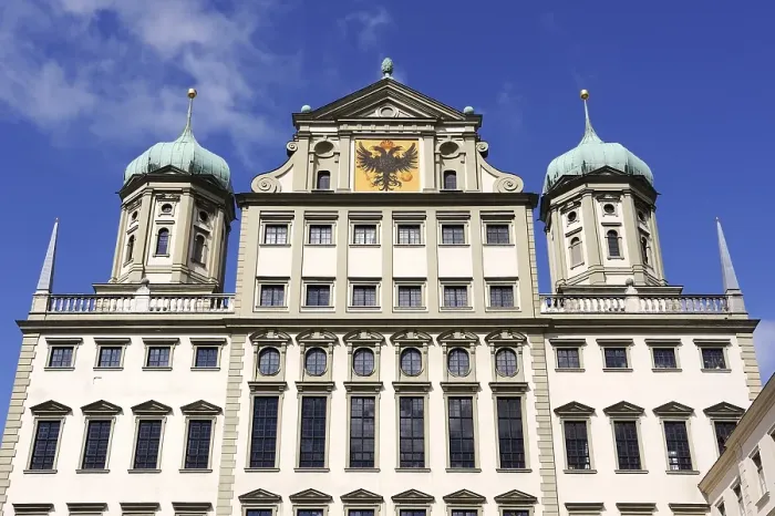 Framed Print : The Augsburg town hall, landmark of the city of Augsburg