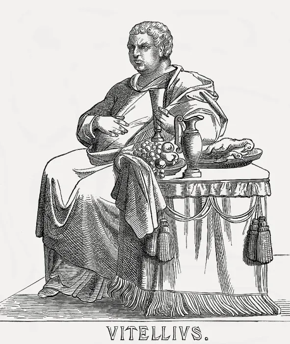 Framed Print : Aulus Vitellius, AD 15 - AD 69, Roman Emperor