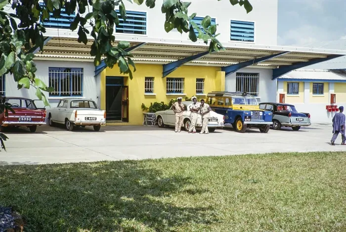 Framed Print : Aureal Tobacco Co Ltd building, Wellington Industrial Estate, Freetown, Sierra Leone, West Africa, 1963, Africa