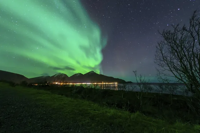 Framed Print : Aurora borealis at Tromvik, Norway