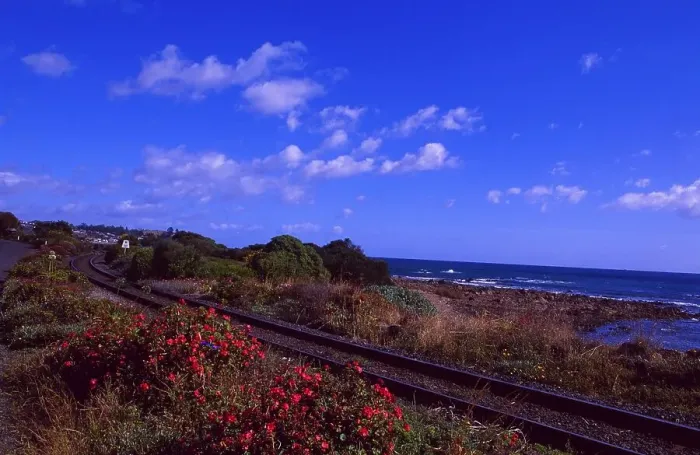 Framed Print : Australia: The railway at the north coast of Tasmania