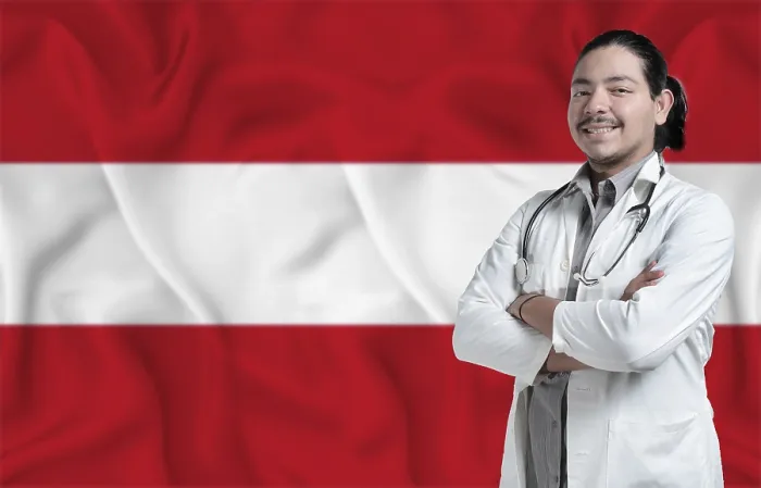 Framed Print : Austria Health and Care concept