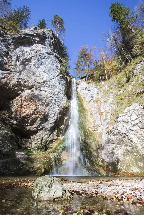 Framed Print : Austria waterfall in the Alps, Koppl, Salzburg