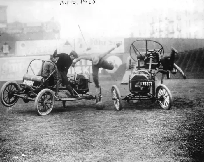 Framed Print : Auto Polo, 1918, exact location unknown Framed Print : Auto Polo, 1918, exact location unknown