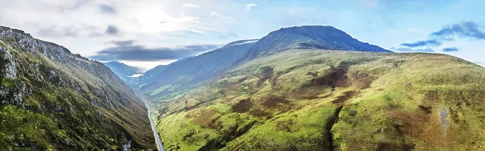 Framed Print : Autumn colours over Mach Loop from a drone Framed Print : Autumn colours over Mach Loop from a drone