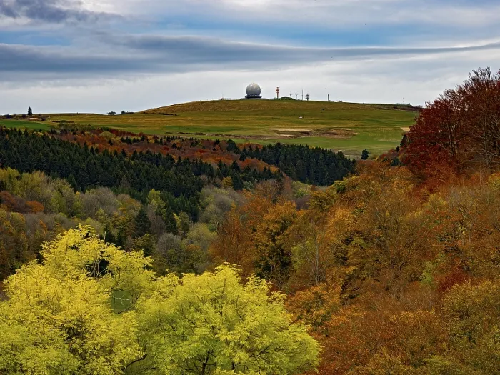 Framed Print : Autumn forest in the Rhon
