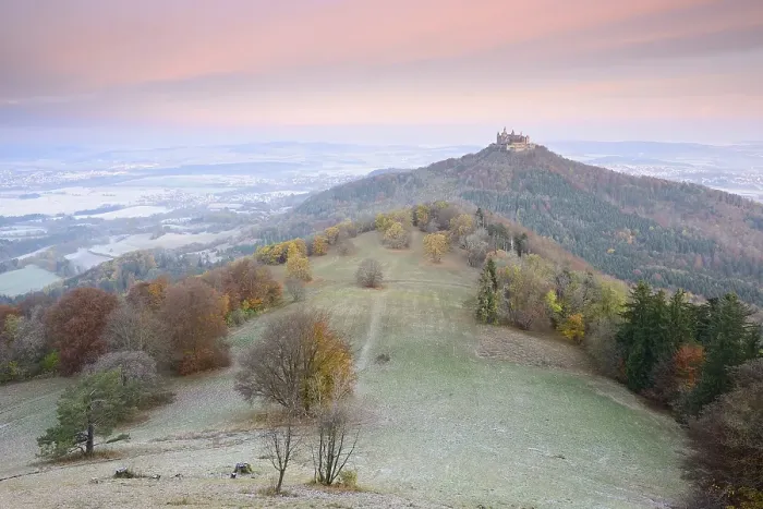 Framed Print : Autumn landscape, Hohenzollern Castle Framed Print : Autumn landscape, Hohenzollern Castle