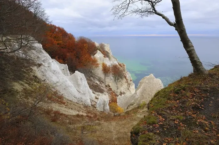 Framed Print : Autumn mood, chalk cliffs and Baltic Sea Framed Print : Autumn mood, chalk cliffs and Baltic Sea